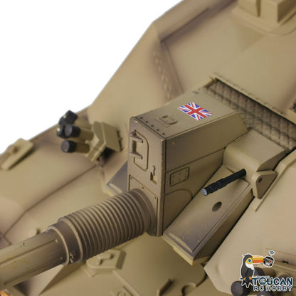 Henglong 1/16 TK7.0 Customize 3908 Challenger II RTR RC Tank FPV 360 Degrees Turret IR BB Smoke Metal Tracks Road Drive Idler Wheels