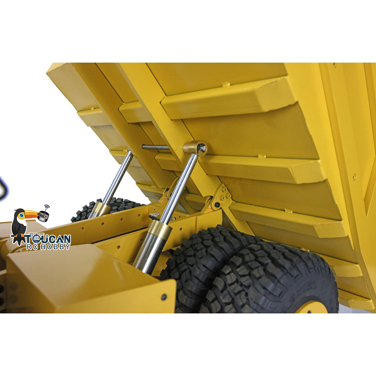 LZGH-C793D 1/20 Scale Metal RC Mine Dump Truck Hydraulic Lifting Rock Tire w/Radio & Battery