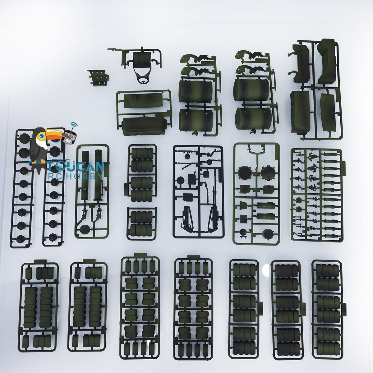 IN Stock Heng Long Plastic Sprockets Road Wheels Idlers Telescopic Barrel Accessories Package For 3939 Russian T72 RC Tank Vehicle Model