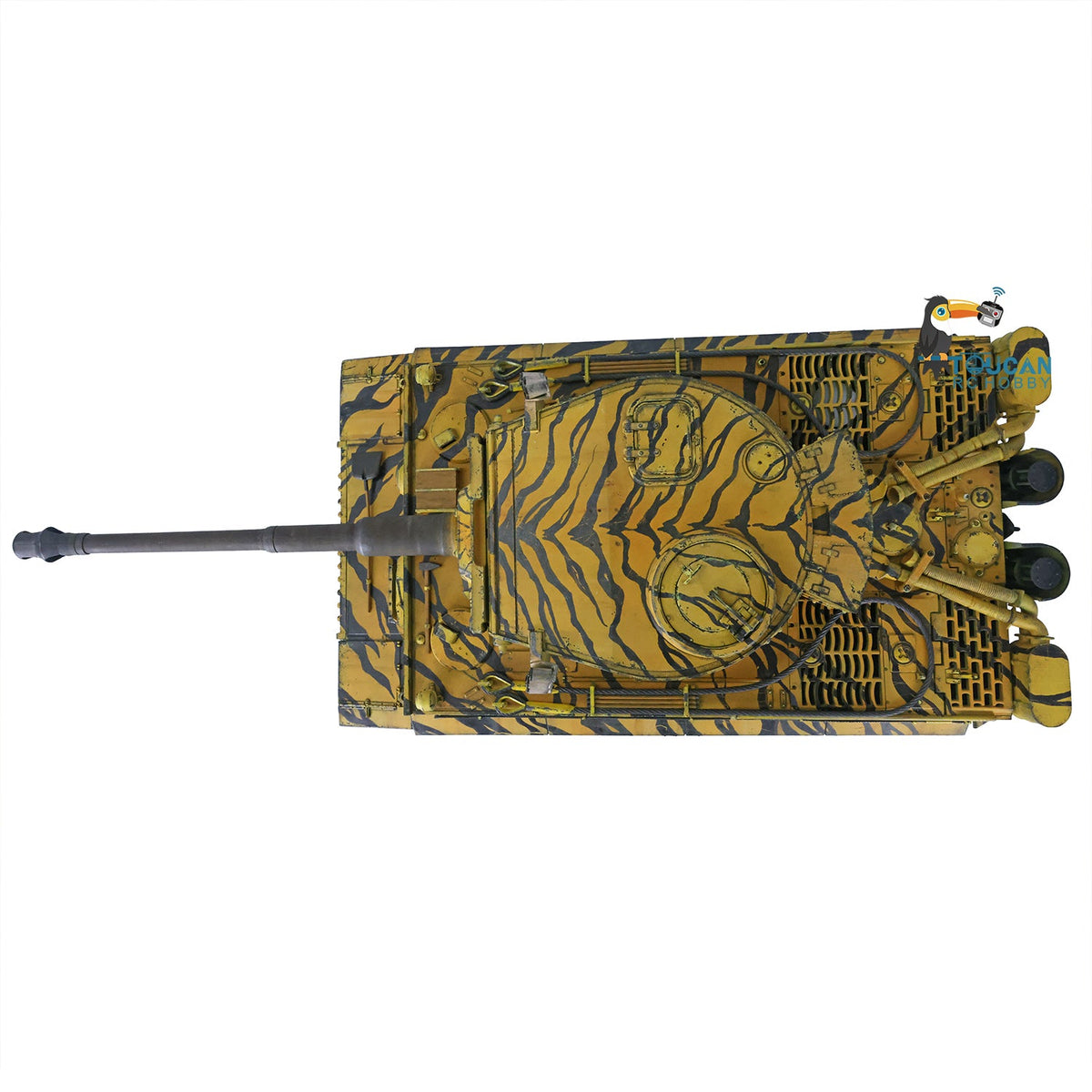 Henglong 1/16 TK7.0 3818 Tiger I RTR RC Tank FPV 360 Degrees Turret Barrel Recoil Smoke Metal Tracks Sprockets Idlers Road Wheels Hand Spray Painting Color