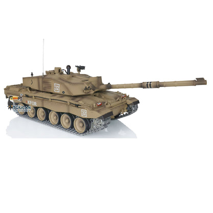 Henglong 1/16 TK7.0 Promotin British Challenger II 3908 RTR RC Tank 360 Degrees Turret Infrared Combat BB Smoke Metal Sprockets Idlers Wheels Gearbox Tracks