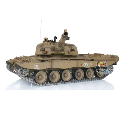 Henglong 1/16 TK7.0 Promotin British Challenger II 3908 RTR RC Tank 360 Degrees Turret Infrared Combat BB Smoke Metal Sprockets Idlers Wheels Gearbox Tracks