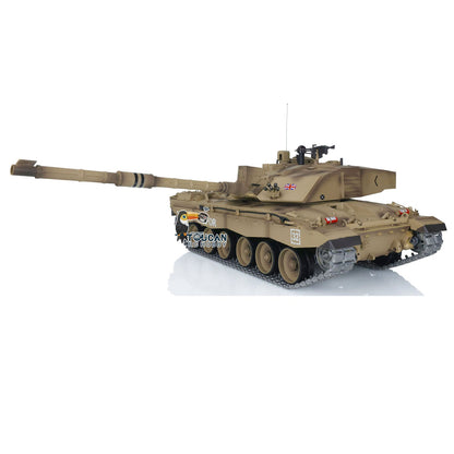 Henglong 1/16 TK7.0 Promotin British Challenger II 3908 RTR RC Tank 360 Degrees Turret Infrared Combat BB Smoke Metal Sprockets Idlers Wheels Gearbox Tracks