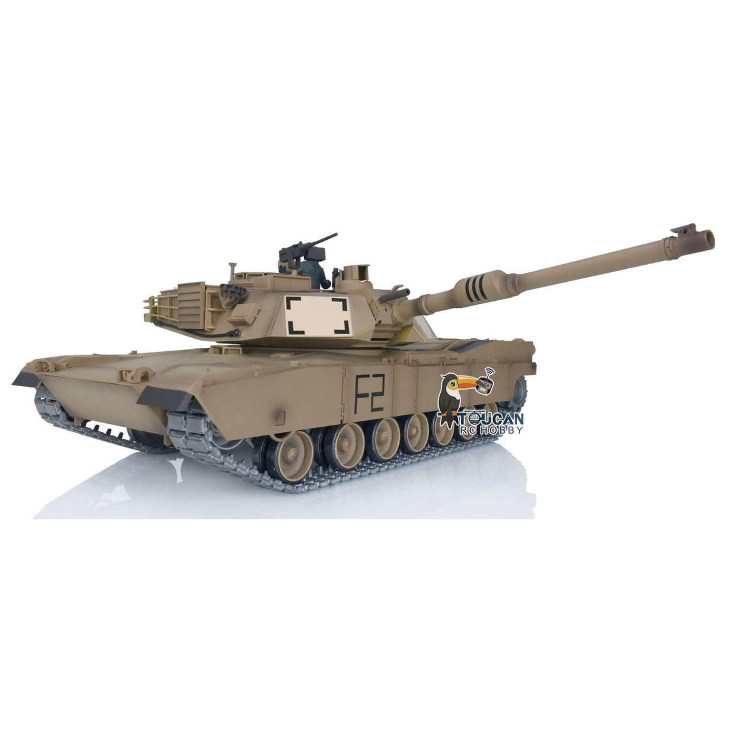 2,4 GHz Henglong 1/16 TK7.0 M1A2 Abrams fahrbereiter ferngesteuerter Panzer 3918 Metallketten Kettenräder Leiträder Rauchgeräusch