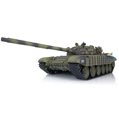 Henglong 2.4G 1/16 TK7.0 Plastic Russian T72 3939 RTR RC Tank with 360 Degrees Turret Red Eyes BB Unit Infrared Combat Smoke