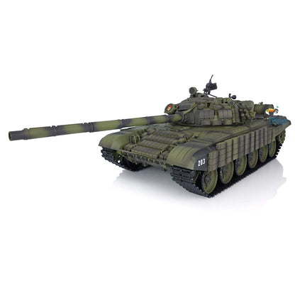 Henglong 2.4G 1/16 TK7.0 Plastic Russian T72 3939 RTR RC Tank with 360 Degrees Turret Red Eyes BB Unit Infrared Combat Smoke