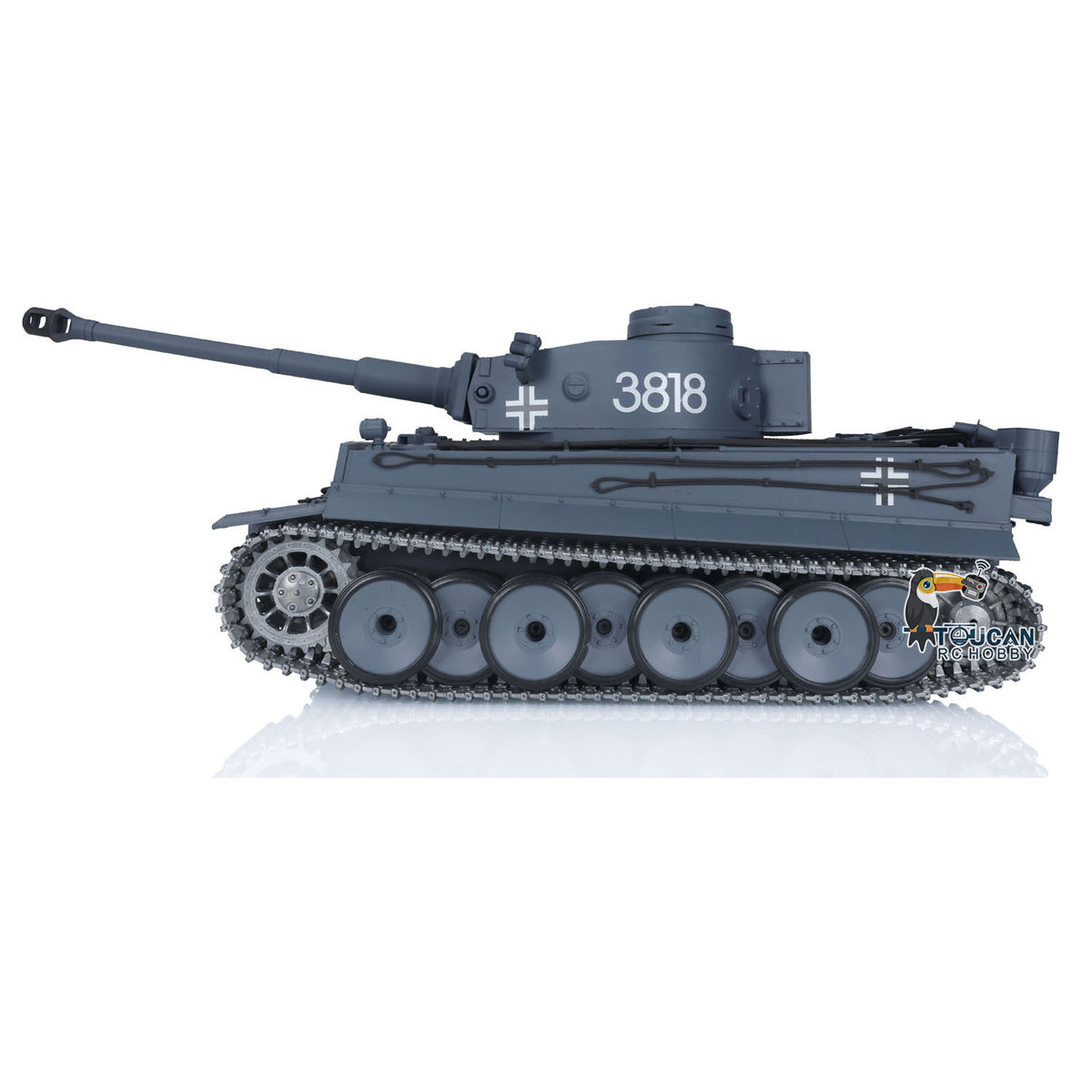 TOUCAN RC HOBBY Fast Free Shipping US Warehouse Henglong Metal 1/16 7.0 Upgraded RTR RC Tank German Tiger I 3818 Metal Tracks Wheels Infrared Combating System BB Shooting Unit