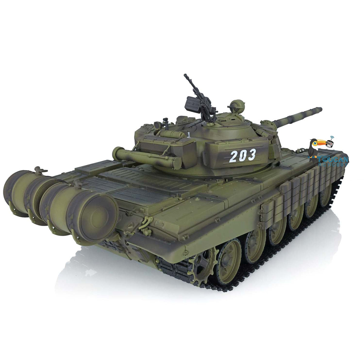 Heng Long 1/16 TK7.0 Plastic Soviet T72 RTR RC Tank 3939 with Steel Gearbox Armor 360 Degree Turret BB Infrared Combat Smoke