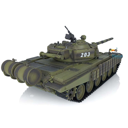 Henglong 2.4G 1/16 TK7.0 Plastic Russian T72 3939 RTR RC Tank with 360 Degrees Turret Red Eyes BB Unit Infrared Combat Smoke