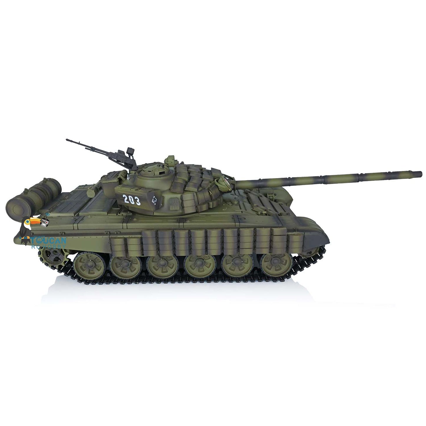 Henglong 2.4G 1/16 TK7.0 Plastic Russian T72 3939 RTR RC Tank with 360 Degrees Turret Red Eyes BB Unit Infrared Combat Smoke