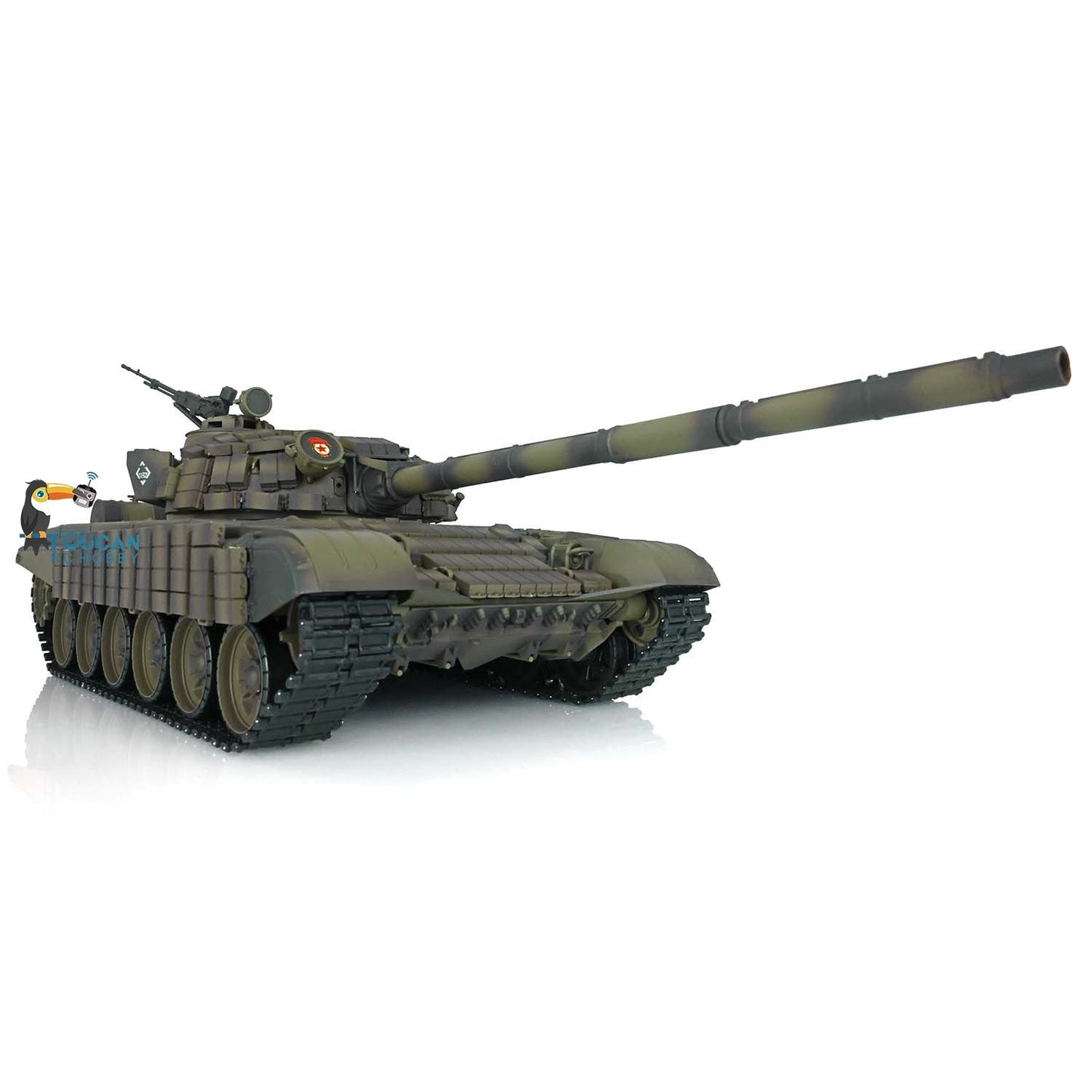 Henglong 2.4G 1/16 TK7.0 Plastic Russian T72 3939 RTR RC Tank with 360 Degrees Turret Red Eyes BB Unit Infrared Combat Smoke