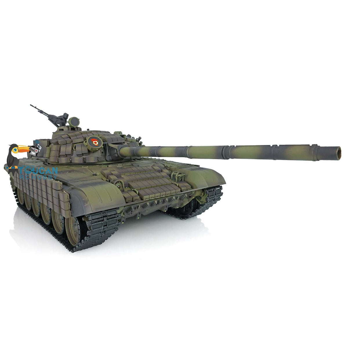 Henglong 2.4G 1/16 TK7.0 Plastic Russian T72 3939 RTR RC Tank with 360 Degrees Turret Red Eyes BB Unit Infrared Combat Smoke