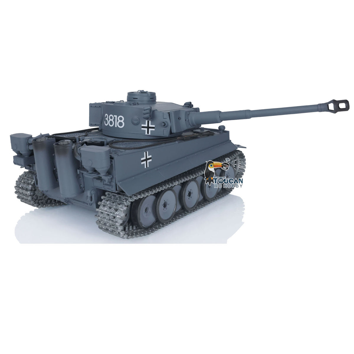 TOUCAN RC HOBBY Fast Free Shipping US Warehouse Henglong Metal 1/16 7.0 Upgraded RTR RC Tank German Tiger I 3818 Metal Tracks Wheels Infrared Combating System BB Shooting Unit