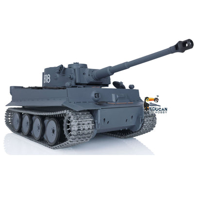 Henglong 1/16 TK7.0 German Tiger I RTR RC Tank 3818 with 360 Degrees Turret Infrared Combat Smoke BB Unit Metal Tracks Sprockets