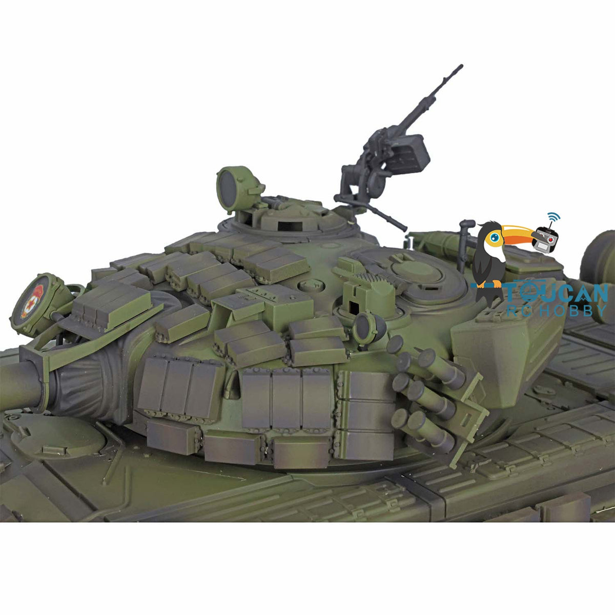 Henglong 2.4G 1/16 TK7.0 Plastic Russian T72 3939 RTR RC Tank with 360 Degrees Turret Red Eyes BB Unit Infrared Combat Smoke