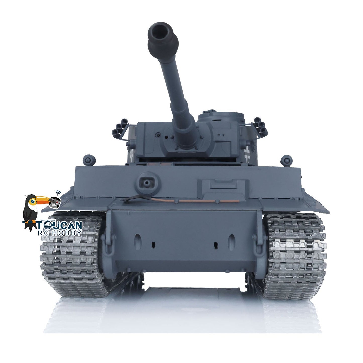 Henglong 1/16 TK7.0 German Tiger I RTR RC Tank 3818 with 360 Degrees Turret Infrared Combat Smoke BB Unit Metal Tracks Sprockets