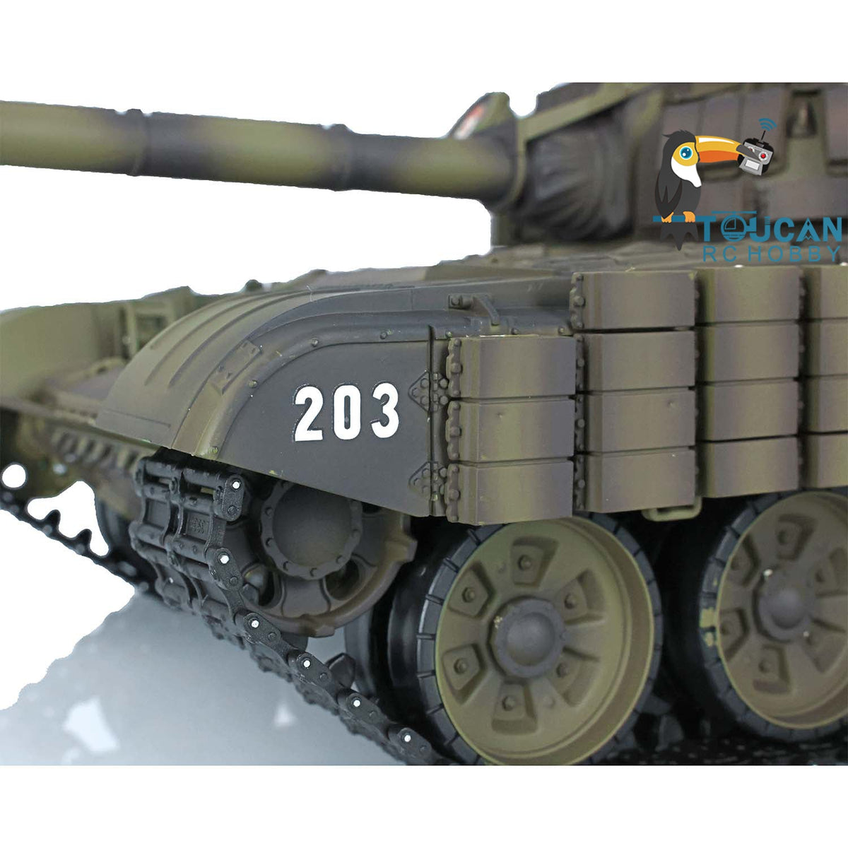 Henglong 2.4G 1/16 TK7.0 Plastic Russian T72 3939 RTR RC Tank with 360 Degrees Turret Red Eyes BB Unit Infrared Combat Smoke