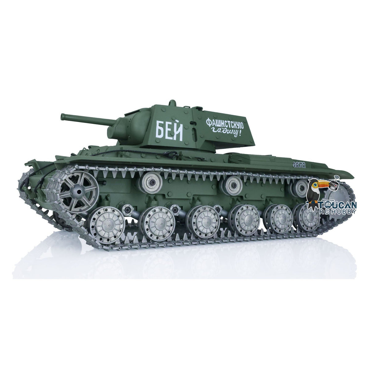 Henglong 1/16 TK7.0 Soviet KV-1 RTR RC Tank 3878 Smoke BB IR 360 Degree Turret Metal Barrel Tracks Sprockets Idlers Road Wheels Gearbox