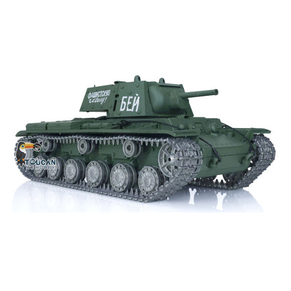 Henglong 1/16 TK7.0 Soviet KV-1 RTR RC Tank 3878 Smoke BB IR 360 Degree Turret Metal Barrel Tracks Sprockets Idlers Road Wheels Gearbox