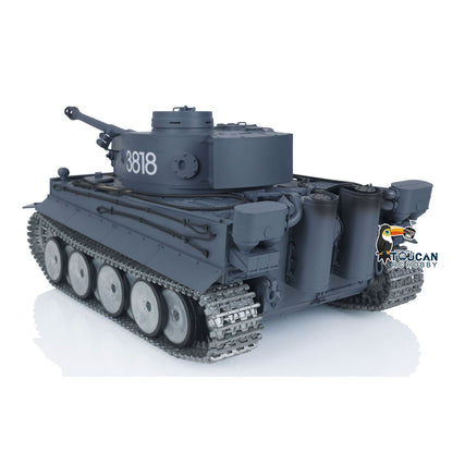 Henglong 1/16 TK7.0 German Tiger I RTR RC Tank 3818 with Barrel Recoil 360 Degrees Turret BB IR Smoke Metal Tracks Sprockets Idlers Road Wheels