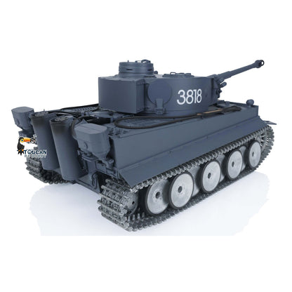 Henglong 1/16 TK7.0 German Tiger I RTR RC Tank 3818 with Barrel Recoil 360 Degrees Turret BB IR Smoke Metal Tracks Sprockets Idlers Road Wheels