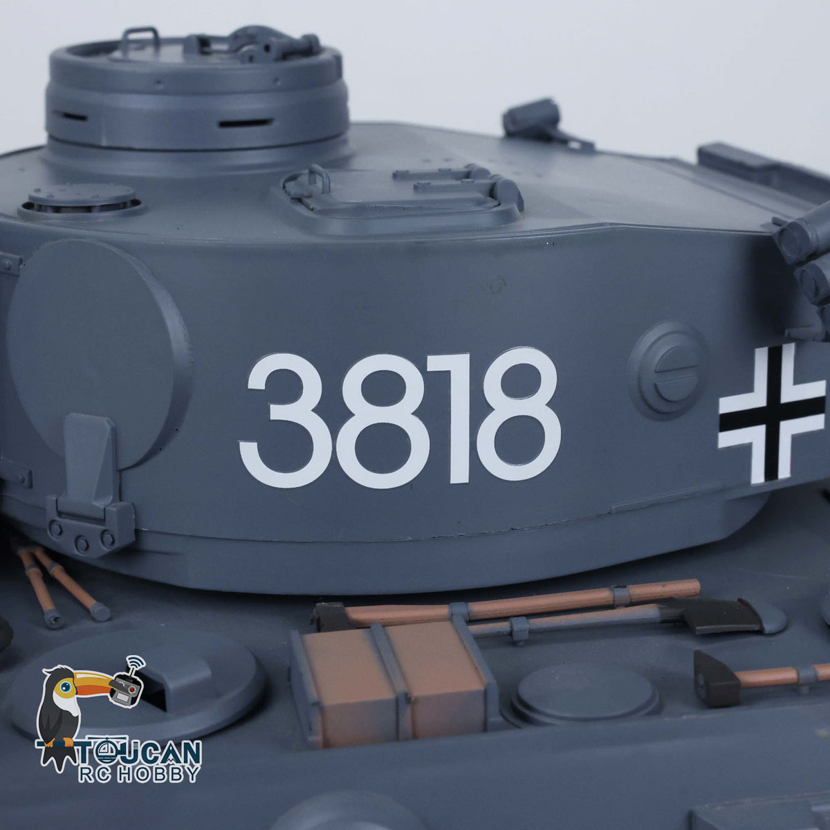 Schnelles freies Verschiffen Henglong 1/16 7.0 Tiger I RTR RC Tank 3818 W/Fass Rückstoß Metallketten Räder BB Einheit Elektrisches Militärfahrzeug
