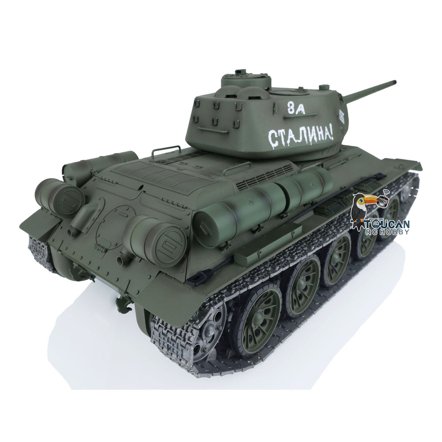 Henglong 1/16 TK7.0 Sowjetischer T34-85 I RC RTR BB IR Panzer 3909 mit 360°-Turm FPV Metallketten Kettenräder Leiträder Rauch Sound