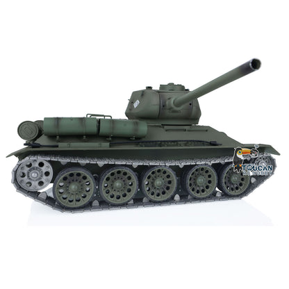 Henglong 1/16 TK7.0 Sowjetischer T34-85 I RC RTR BB IR Panzer 3909 mit 360°-Turm FPV Metallketten Kettenräder Leiträder Rauch Sound