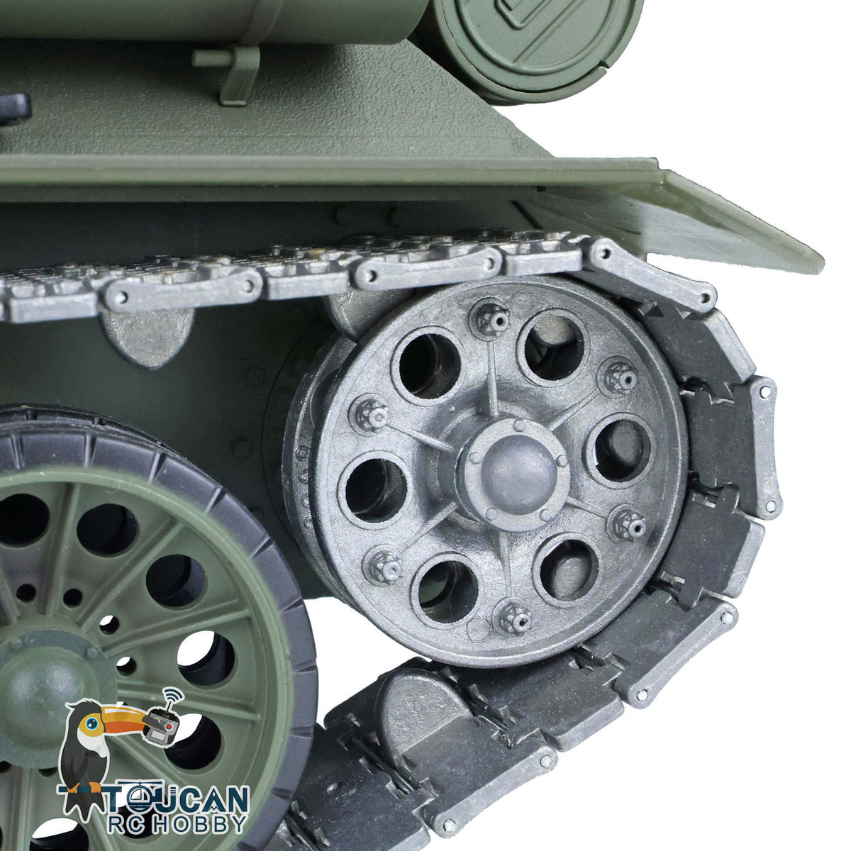 Henglong 1/16 TK7.0 Sowjetischer T34-85 I RC RTR BB IR Panzer 3909 mit 360°-Turm FPV Metallketten Kettenräder Leiträder Rauch Sound