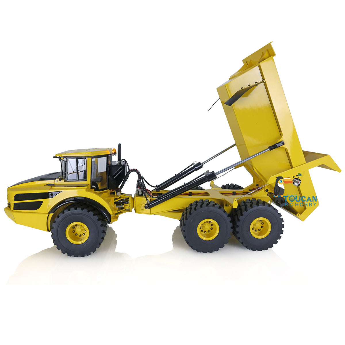 XDRC-ArticulatedTruck 1/14 Metal Hydraulic RC Articulated Dump Truck RTR 6x6 w/Sound & Light