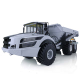 1/14 Metal 6x6 Hydraulic RC Articulated Truck Remote Control Tipper Dumper Model Motor ESC Lights Cylinder Construction Vehicle A40G