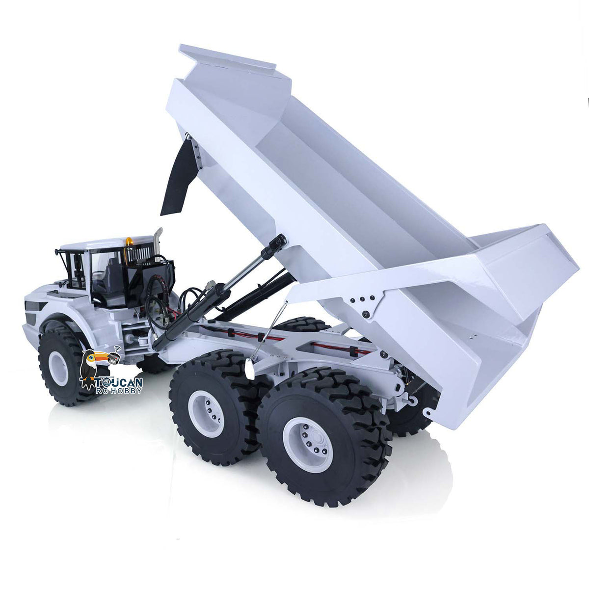XDRC-ArticulatedTruck 1/14 Scale Heavy Duty Steel Hydraulic Articulated Hauler Complete Set w/i6S