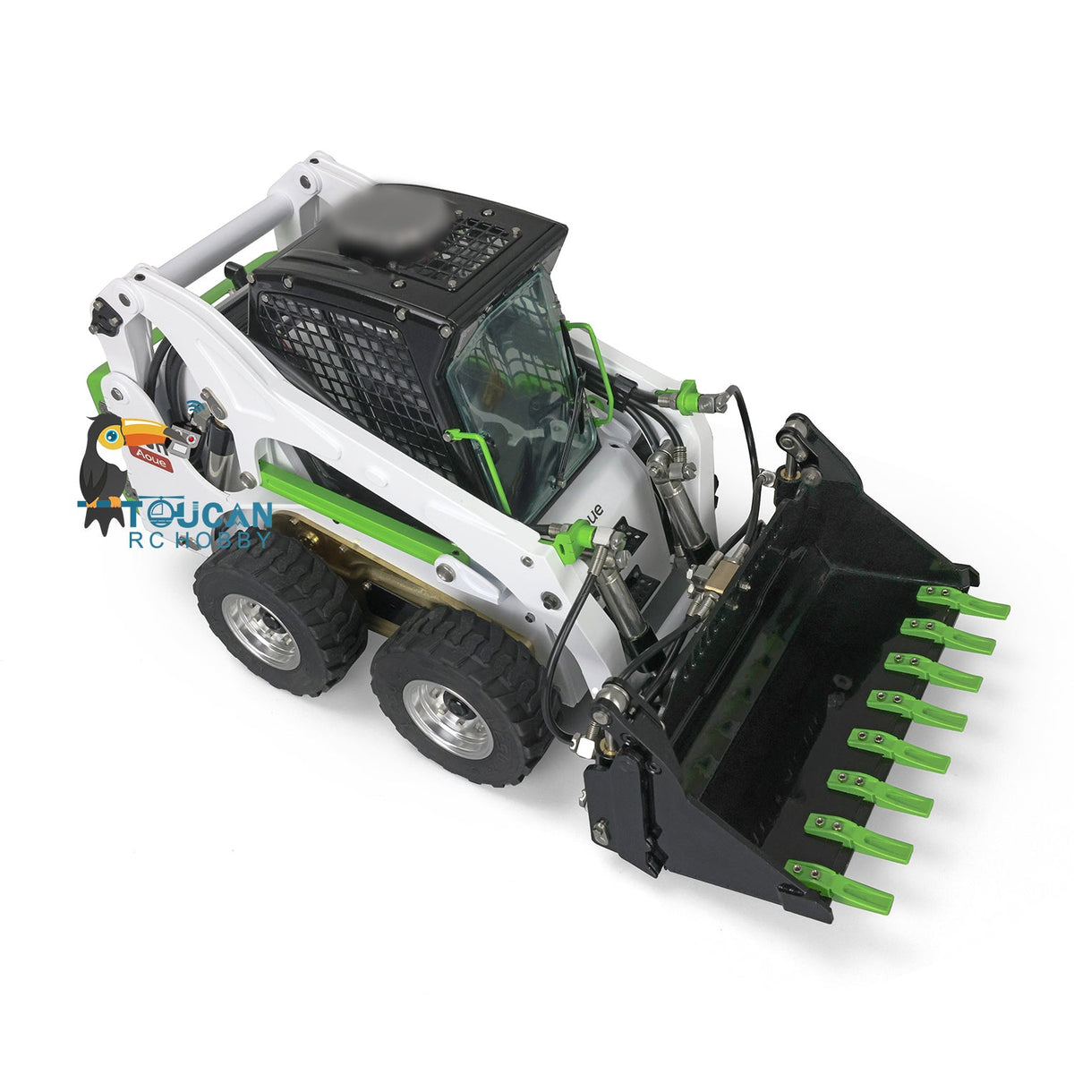 TOUCAN RC HOBBY LESU 1/14 Metal RC Loader Aoue-LT5H Hydraulic Wheeled Skid-Steer Construction Vehicle Model Light Sound DIY Wheels Hubs fork Bucket Gripper Ripper Scarifier Shovel Clamp