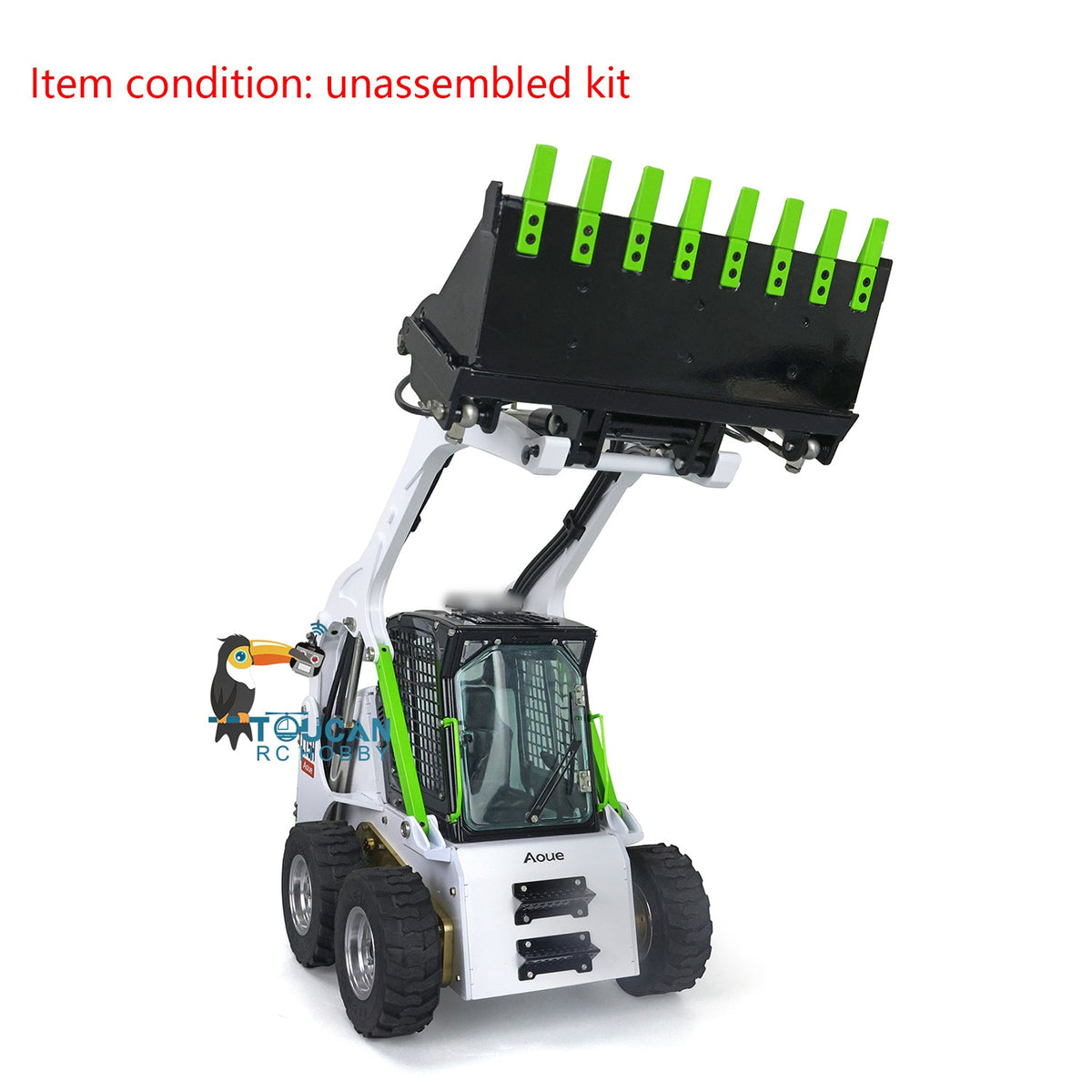 TOUCAN RC HOBBY LESU 1/14 Metal RC Loader Aoue-LT5H Hydraulic Wheeled Skid-Steer Construction Vehicle Model Light Sound DIY Wheels Hubs fork Bucket Gripper Ripper Scarifier Shovel Clamp