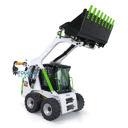 TOUCAN RC HOBBY LESU 1/14 Metal RC Loader Aoue-LT5H Hydraulic Wheeled Skid-Steer Construction Vehicle Model Light Sound DIY Wheels Hubs fork Bucket Gripper Ripper Scarifier Shovel Clamp