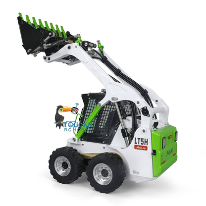 TOUCAN RC HOBBY LESU 1/14 Metal Wheeled Skid-Steer Hydraulic RC Loader Aoue LT5H I6S RTR Painted Ripper Scarifier Gripper Sieve Bucket Trailer