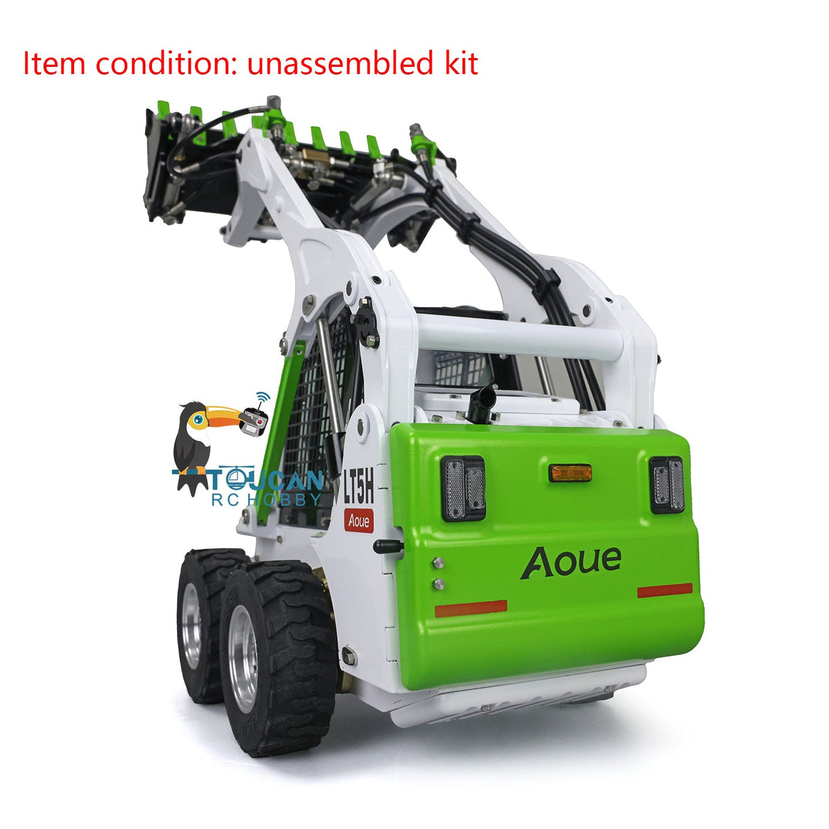 TOUCAN RC HOBBY LESU 1/14 Metal RC Loader Aoue-LT5H Hydraulic Wheeled Skid-Steer Construction Vehicle Model Light Sound DIY Wheels Hubs fork Bucket Gripper Ripper Scarifier Shovel Clamp