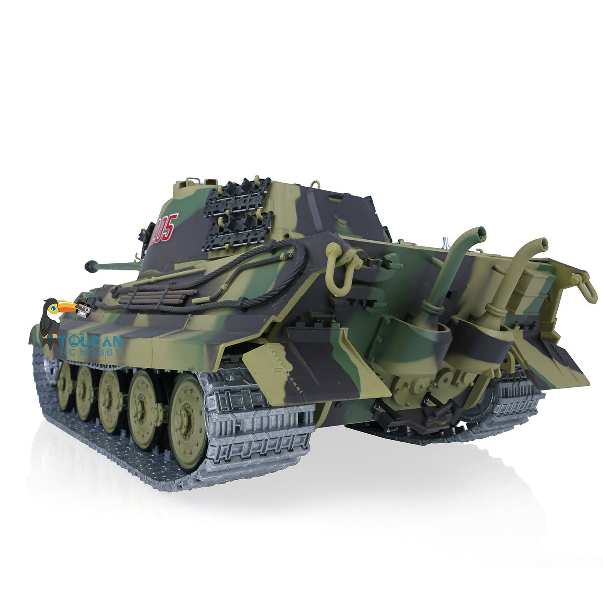 Henglong 1/16 7.0 Upgraded King Tiger 3888A RTR RC Tank BB Infrared Combat Smoke Metal Barrel Tracks Drive Idler Wheels Gearbox