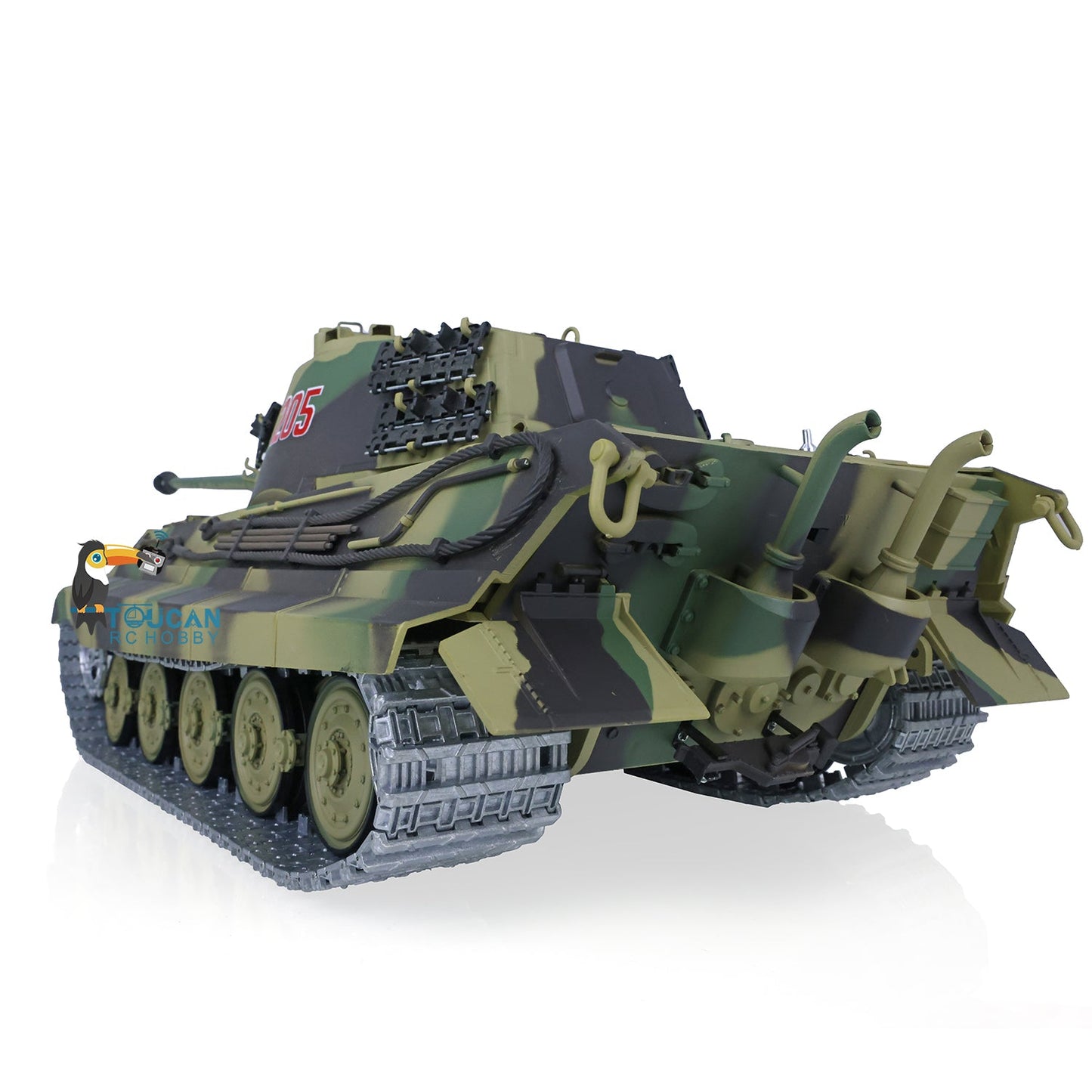 Henglong 1/16 TK7.0 Promotion German King Tiger Henschel RTR RC Tank 3888A 360 Degrees Turret Smoke BB IR Metal Barrel Tracks Sprockets Idlers Wheels Gearbox