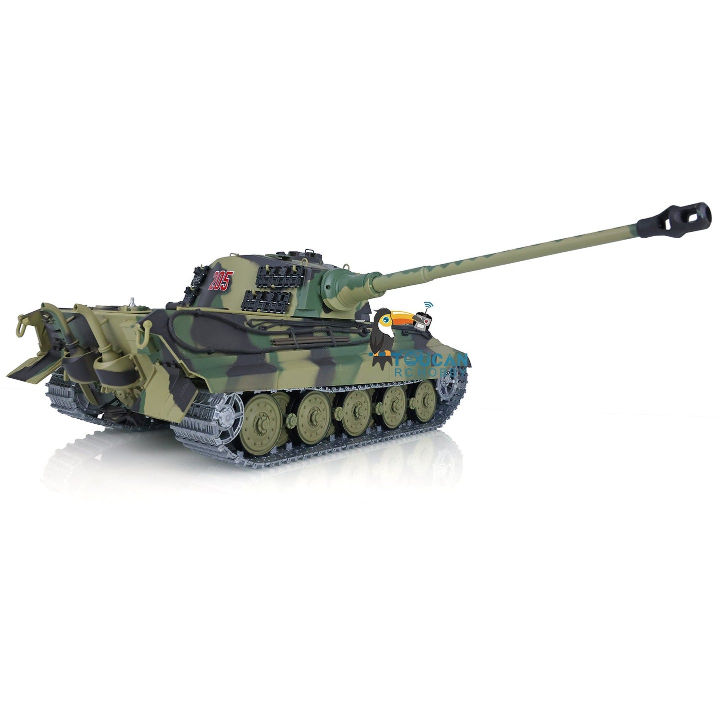 Henglong 1/16 TK7.0 Promotion King Tiger 3888A RTR RC Tank Barrel Recoil 360 Degrees Turret BB IR Smoke Metal Tracks Sprockets Idlers Wheels Gearbox