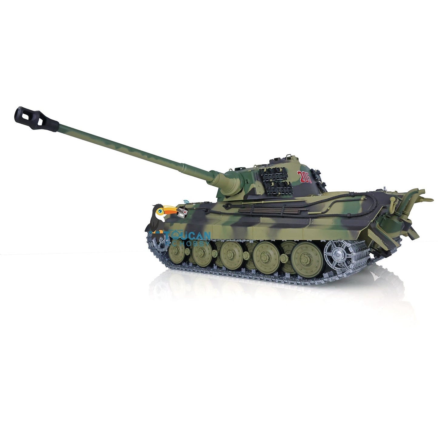 Henglong 1/16 TK7.0 Promotion King Tiger 3888A RTR RC Tank Barrel Recoil 360 Degrees Turret BB IR Smoke Metal Tracks Sprockets Idlers Wheels Gearbox