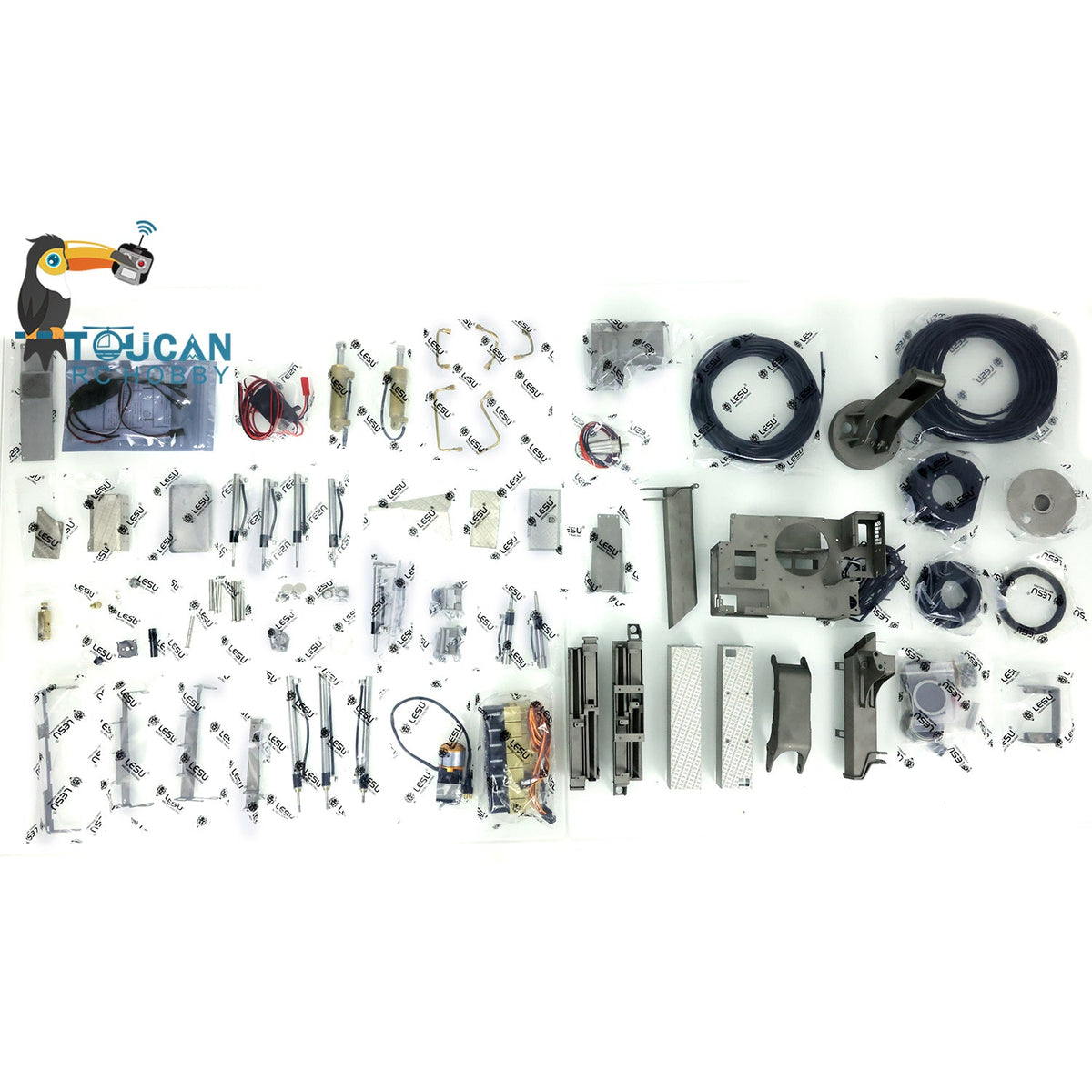 TOUCAN RC HOBBY LESU 1/14 8x8 Radio Controlled Metal Roll on/off Hydraulic Truck A0014 Crane Dumper Tipper Reversing Valve Motor Servo ESC DIY Car Model
