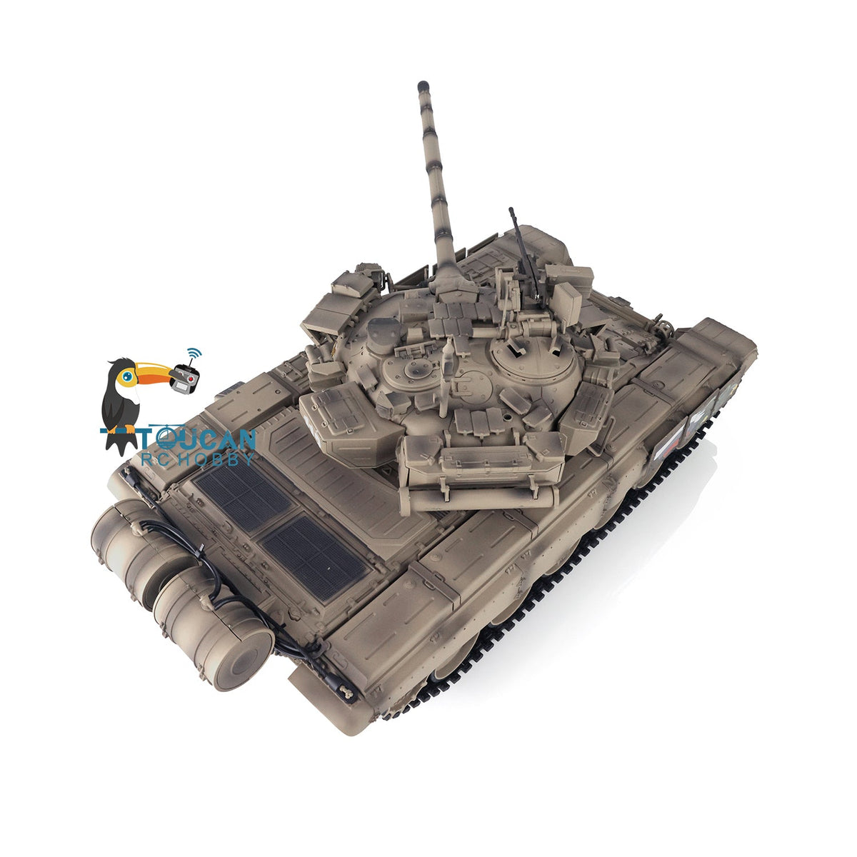 Henglong 1/16 TK7.0 Profession Russia T90 3938 RTR RC Tank with 360 Degrees Turret BB IR Smoke Metal Tracks Sprockets Idlers Road Wheels Gearbox