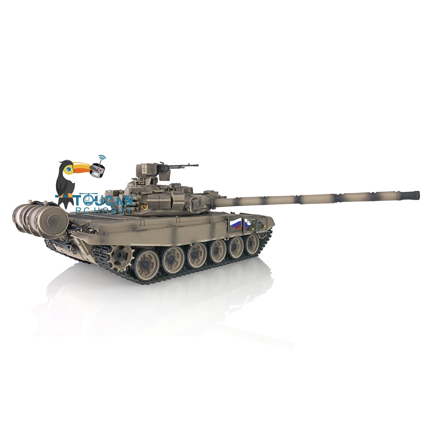 Henglong 2.4G 1/16 TK7.0 Plastic Russian T90 3938 RTR RC Tank with BB Unit Infrared Combat Sound Light System Smoke