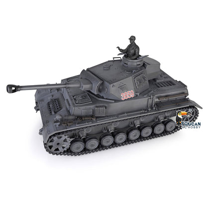 Henglong 1/16 TK7.0 Plastic German Panzer IV F2 3859 RTR RC Tank Model Infrared Combat BB Pivot Steering Smoke Unit Metal Barrel