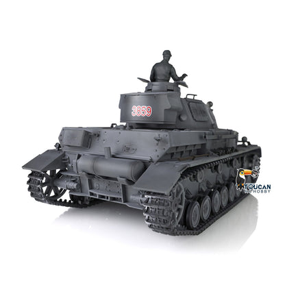 Henglong 1/16 TK7.0 Plastic German Panzer IV F2 3859 RTR RC Tank Model Infrared Combat BB Pivot Steering Smoke Unit Metal Barrel