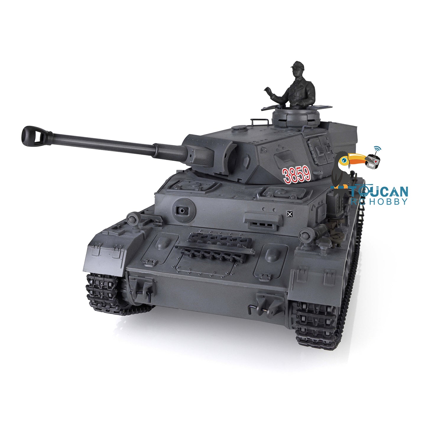 2,4 GHz Henglong 1/16 TK7.0 Kunststoff Panzer IV F2 RC RTR Modellpanzer 3859 mit Stahlgetriebe, 360-Grad-Turm, Rauch-Soundtracks, FPV
