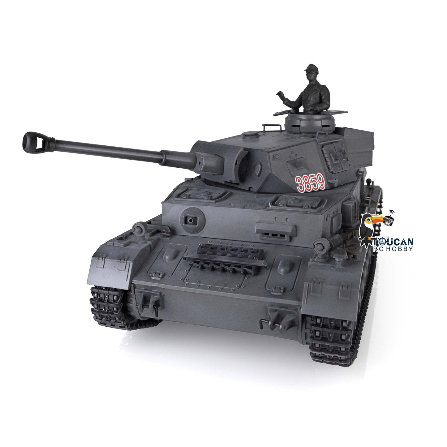 Henglong 1/16 TK7.0 Promotion 3859 German Panzer IV F2 RTR RC Tank IR BB 360 Degrees Turret Smoke Metal Barrel Tracks Sprockets Idlers Road Wheels Gearbox