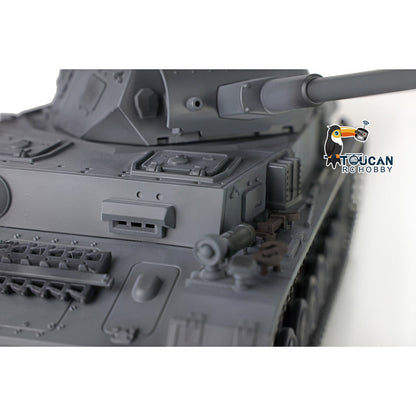 Henglong 1/16 TK7.0 Plastic German Panzer IV F2 3859 RTR RC Tank Model Infrared Combat BB Pivot Steering Smoke Unit Metal Barrel
