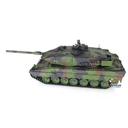 Henglong 1/16 TK7.0 Plastic RTR RC Tank 3889 German Leopard2A6 with BB Infrared Combat Barrel Recoil 360 Degrees Turret Smoke Steel Gearbox